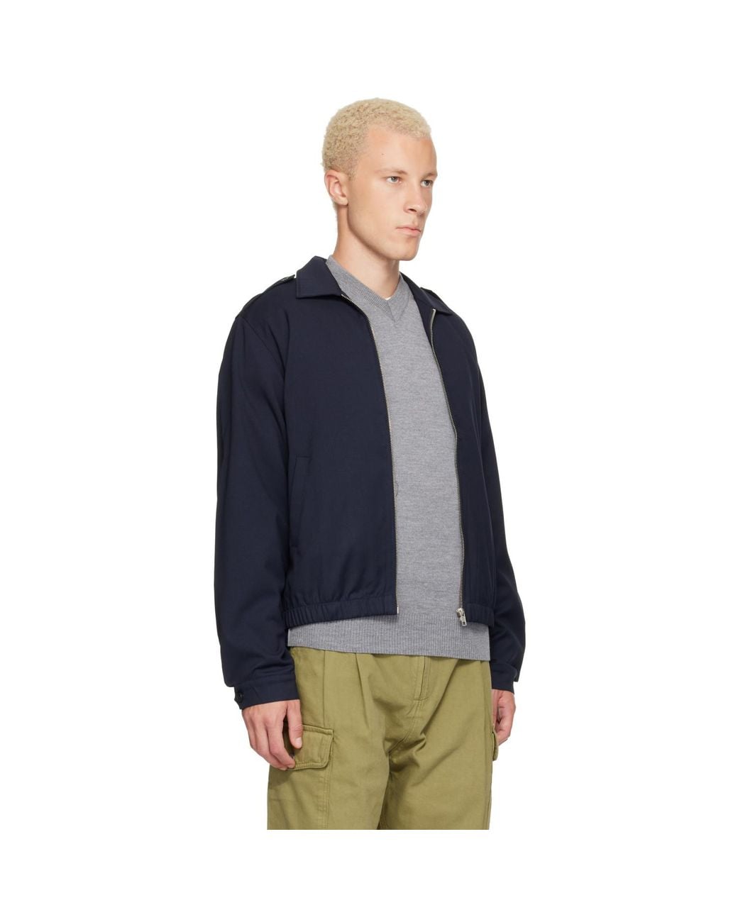 GIMAGUAS Blue Cani Bomber Jacket for men