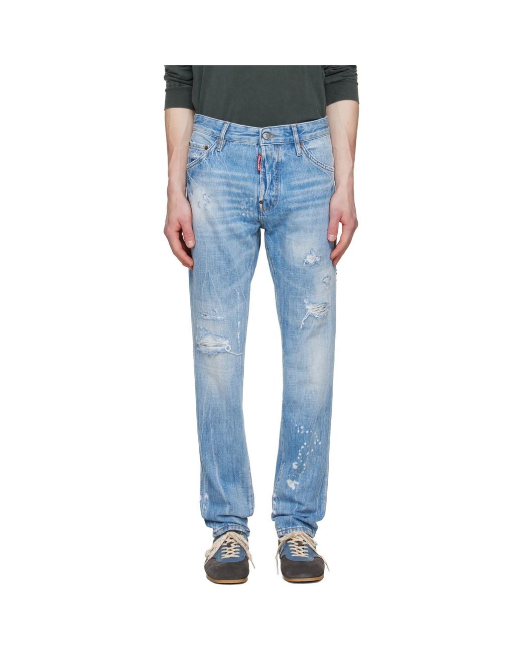 DSquared² Blue Light Wash Teddy Jeans for men