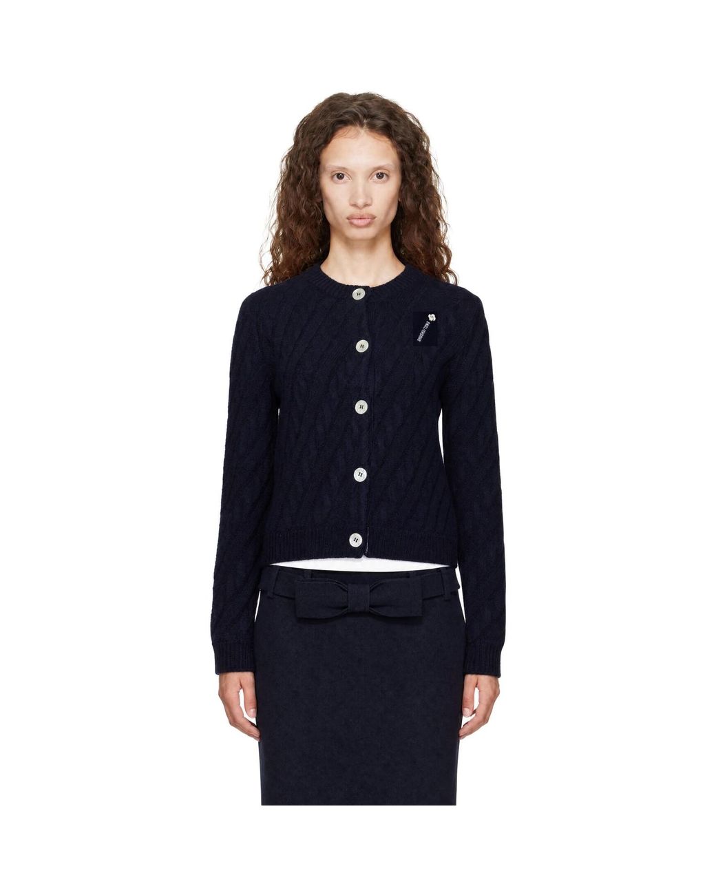 ShuShu/Tong Blue Cable Knit Cardigan