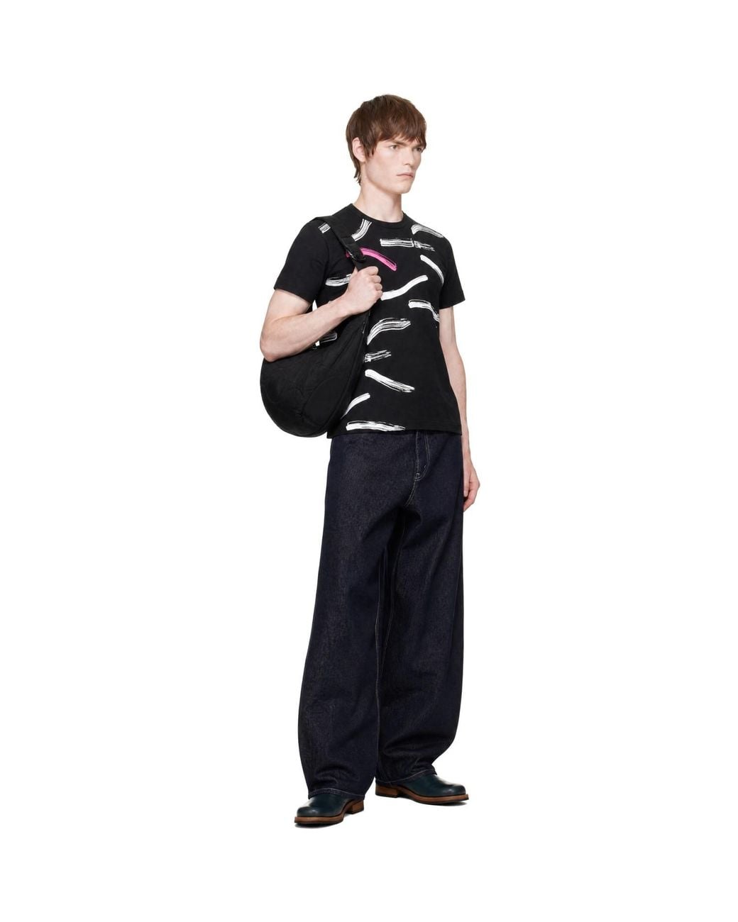 COMME DES GARÇON BLACK Black Filip Pagowski Print T-Shirt for men