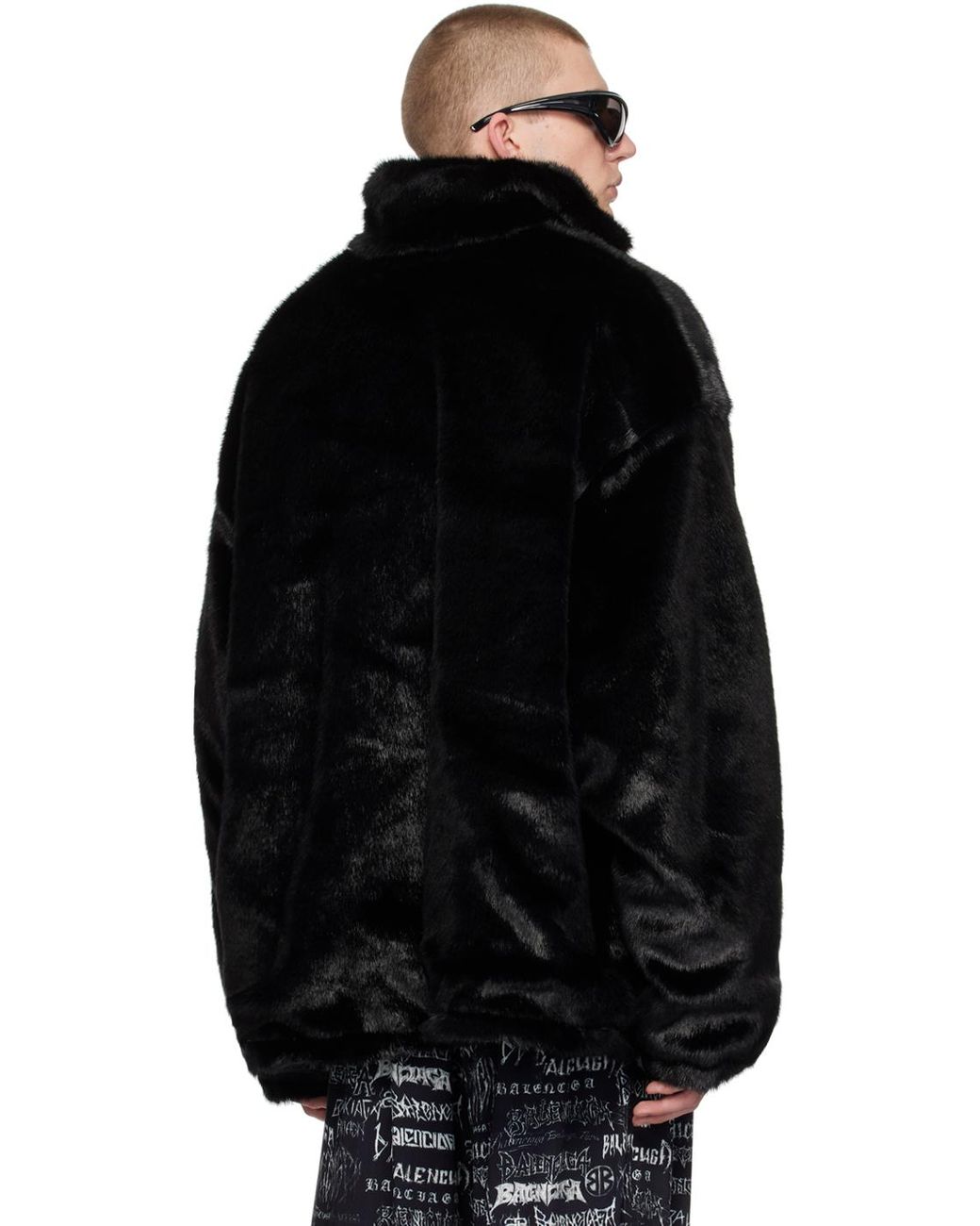 Balenciaga Ski Faux-Fur Jacket in Black for Men | Lyst