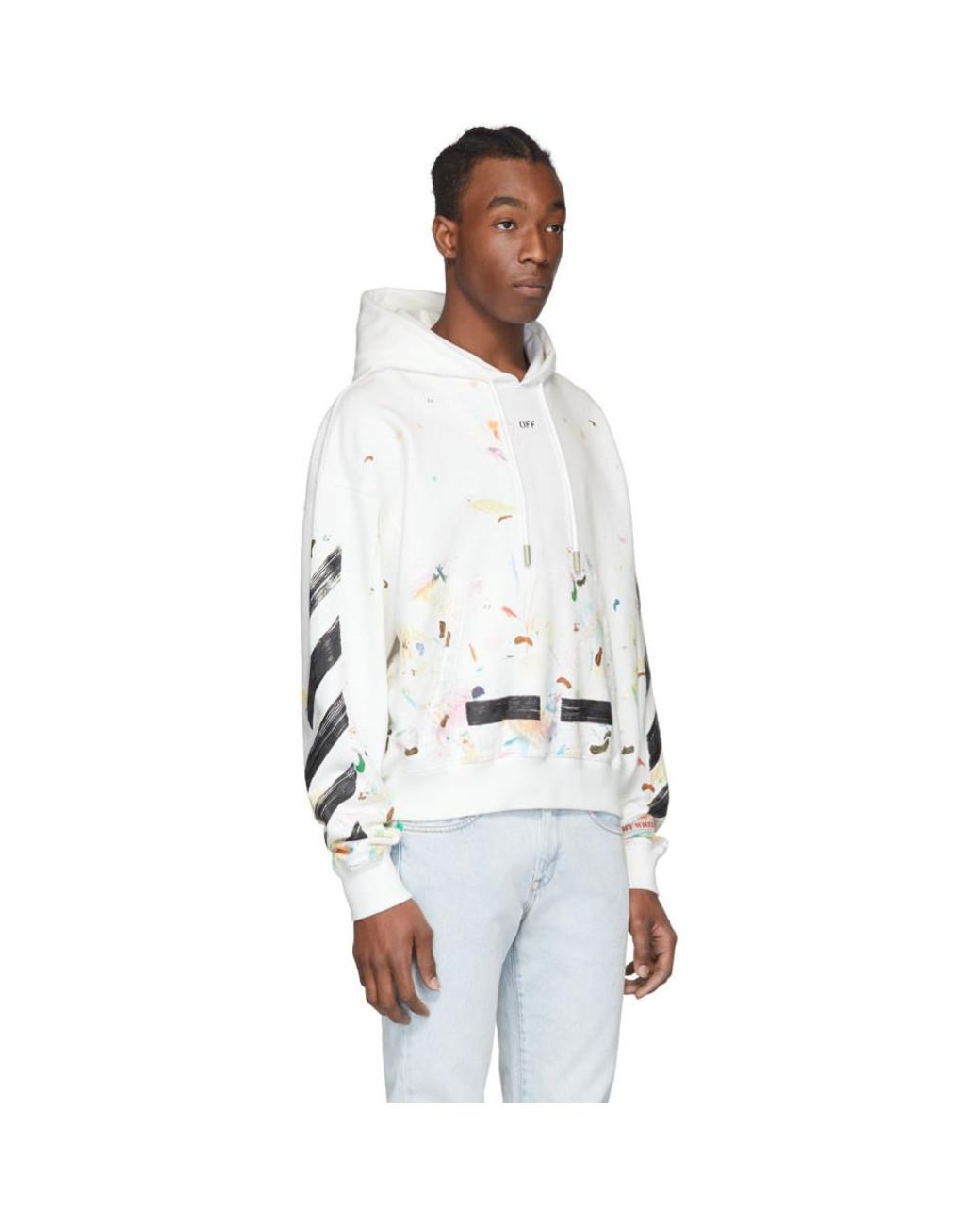 Off-White c/o Virgil Abloh Ssense Exclusive White Galaxy Brush Hoodie for  Men | Lyst