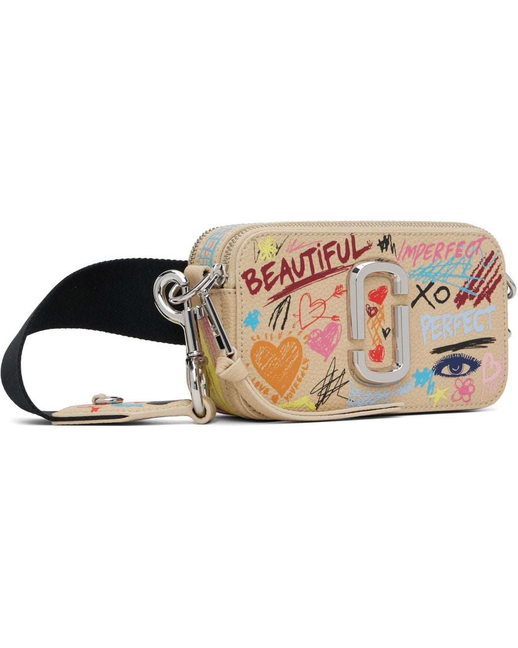 Marc Jacobs Black 'The Punk Scribble Snapshot' Bag