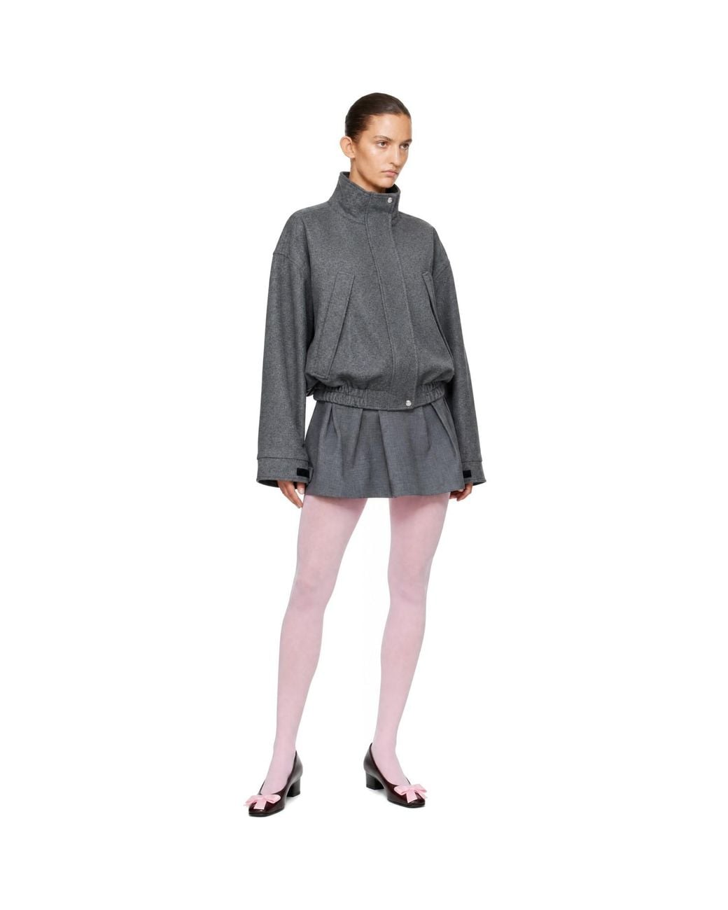 Sandy Liang Gray Papas Jacket