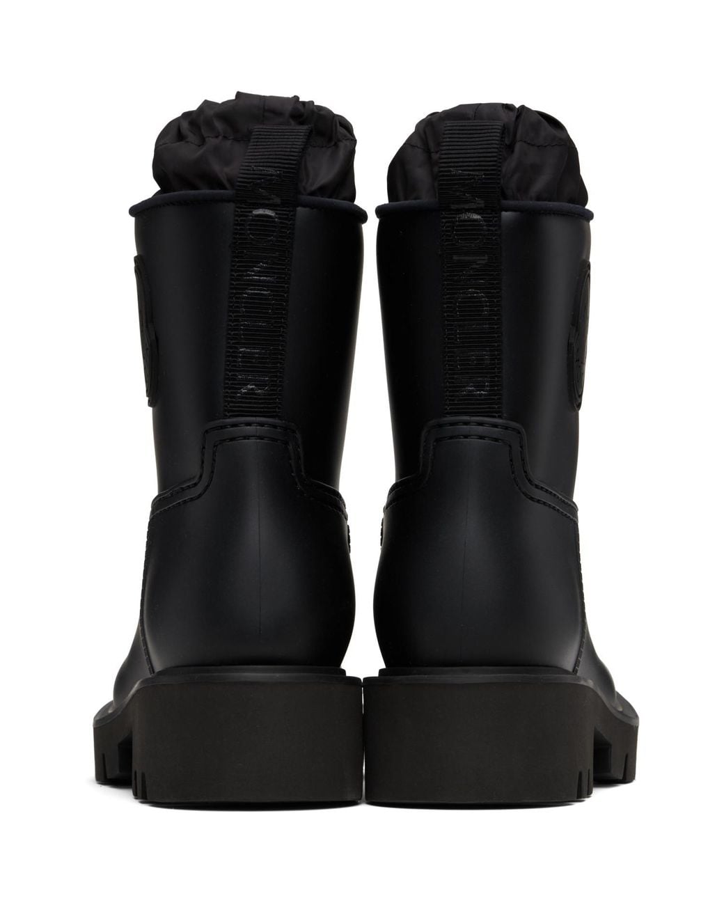 Moncler Black Kickstream Rain Boots