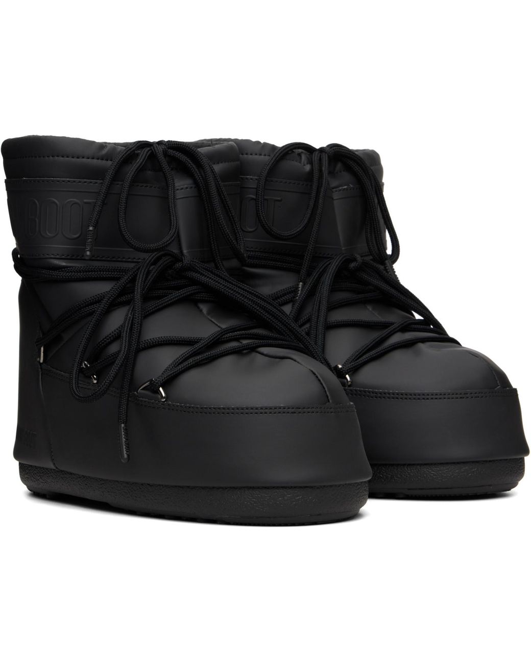 Moon Boot Black Icon Low Rubber Boots for men
