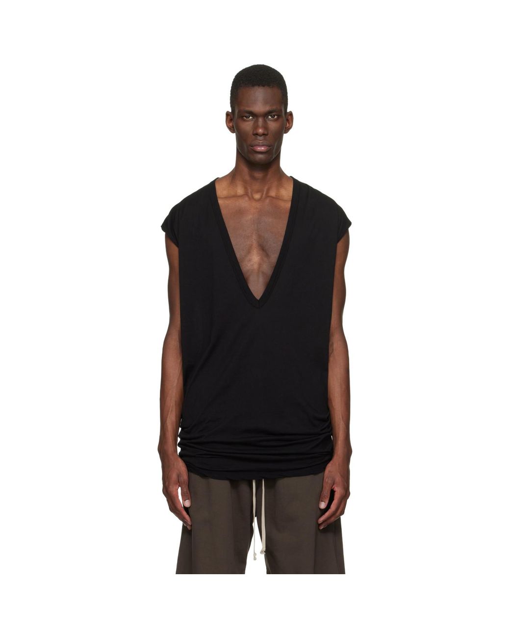 Rick Owens Black Temple Dylan T-Shirt for men