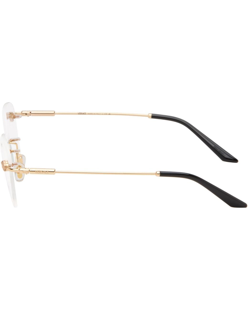 Versace Metallic Rimless Glasses