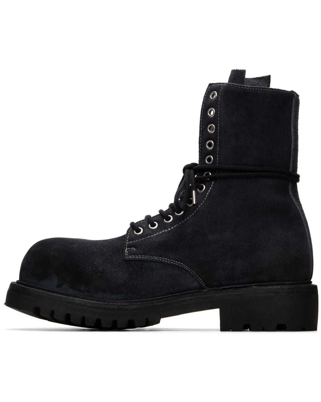 A Diciannoveventitre Black Fiore Prisma Combat Boots for men