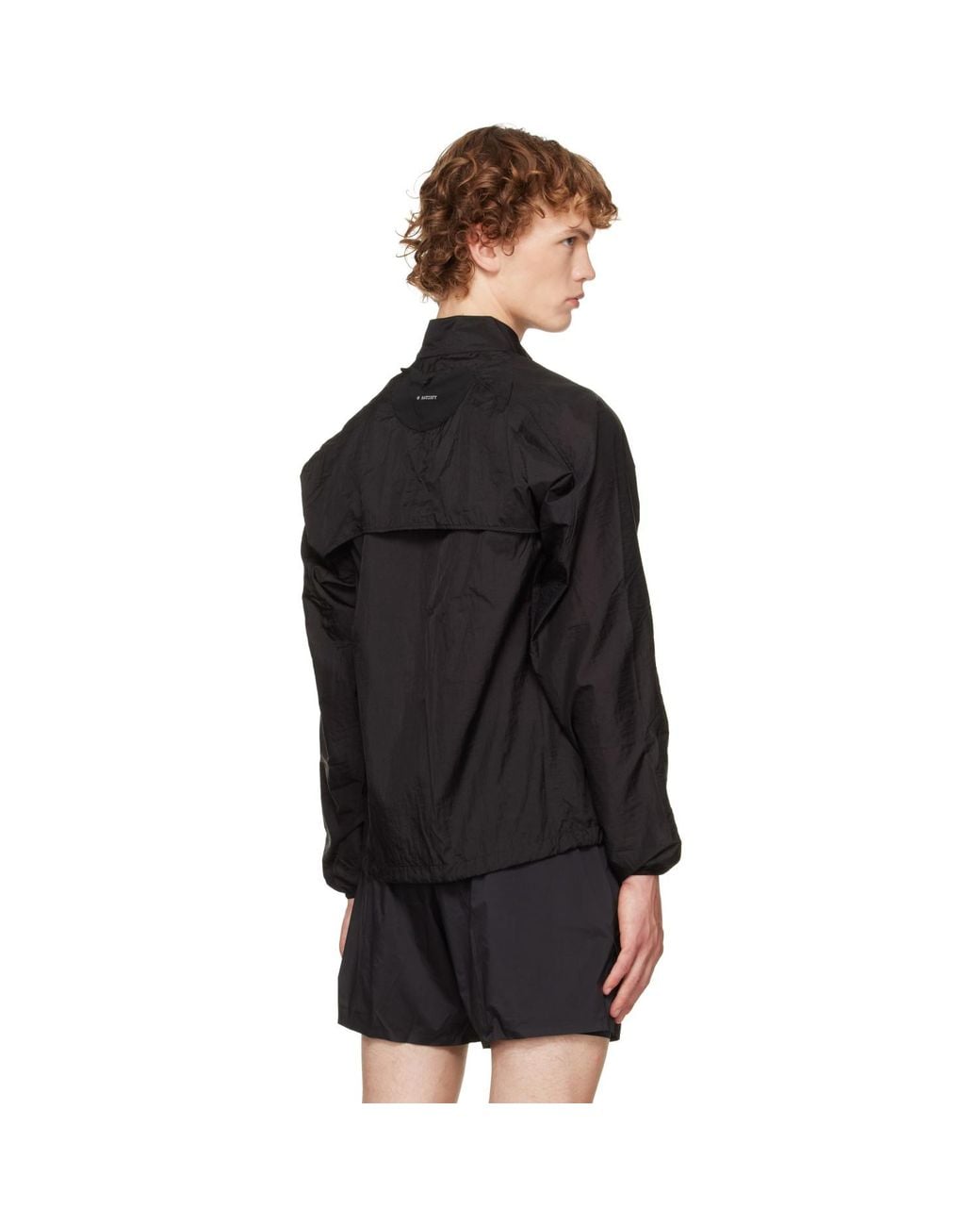 Satisfy Black Rippy Modular Windbreaker Jacket for men