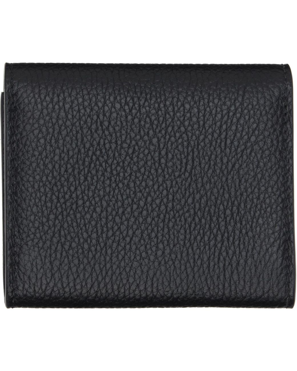 Tom Ford Black Soft Grain Leather Slim Card Holder for men