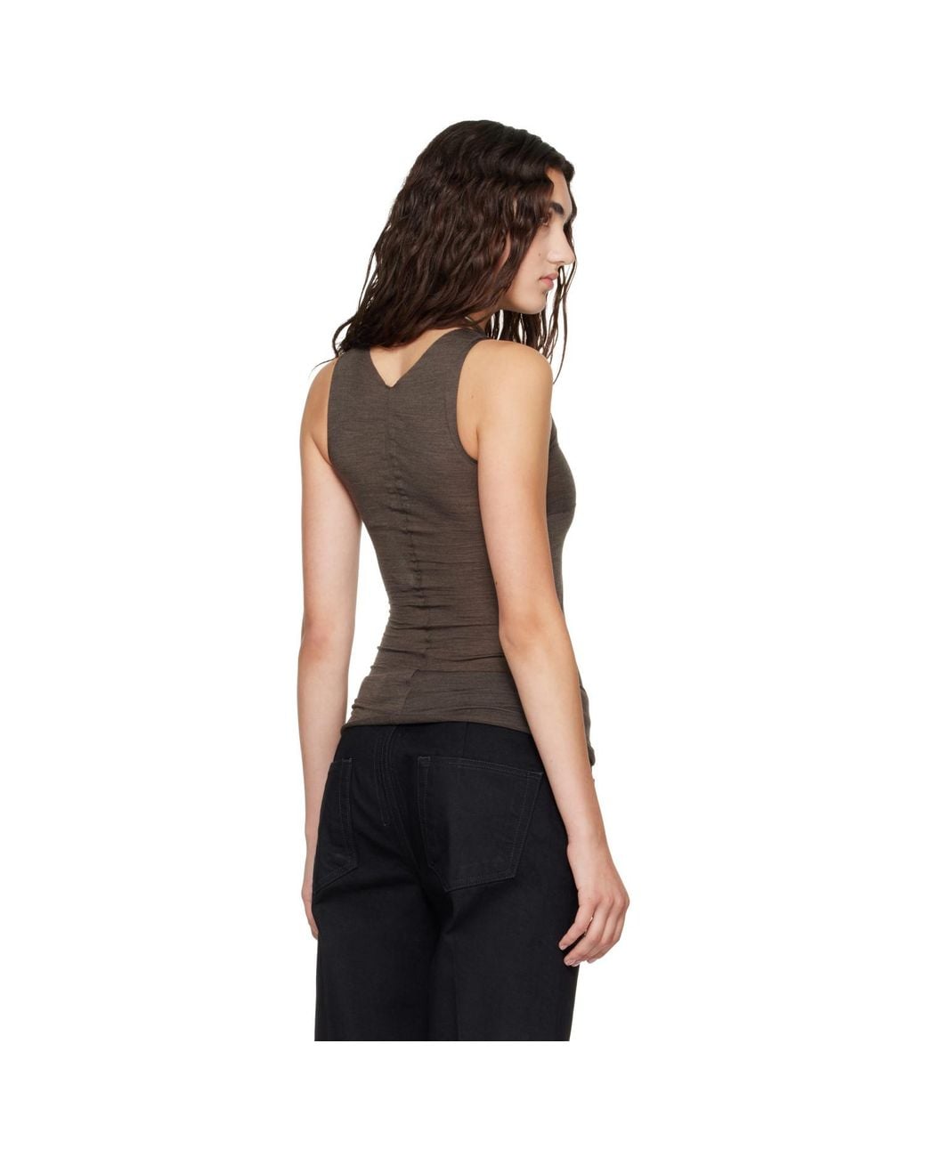 Rick Owens Black Tower Sleeveless Temple T Top