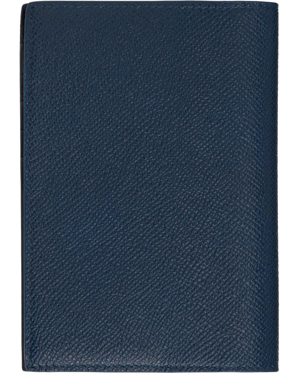 Balenciaga Blue Leather Passport Holder Wallet