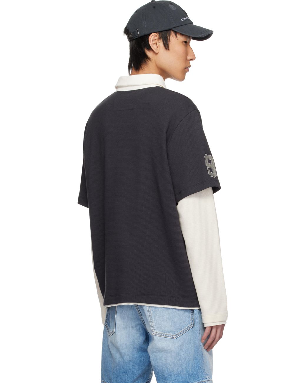 Tシャツ・カットソー MISBHV DOUBLE LAYERED FOREVER POLO (250M152 BLACK WHIT) Forever Double Layered Polo