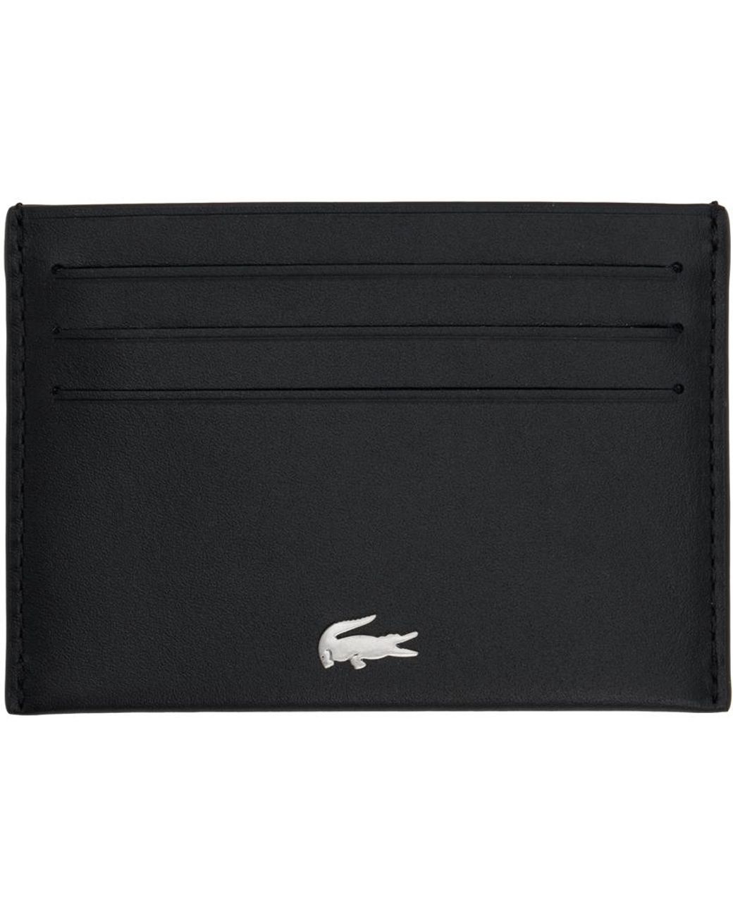 Lacoste Black Fitzgerald Card Holder for Men Lyst UK