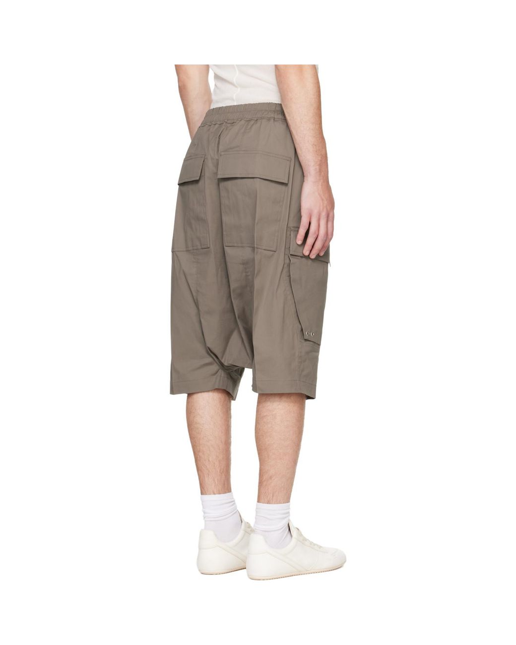 Rick Owens Gray Tower Pods Cargo Shorts for men