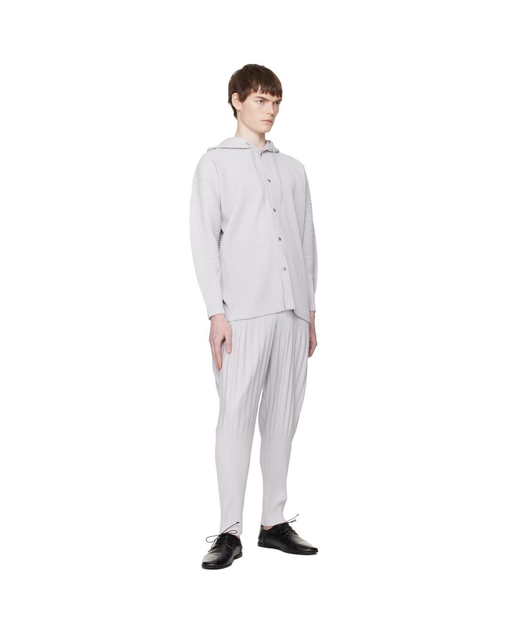 Homme Plissé Issey Miyake White Monthly Colors February Trousers for men