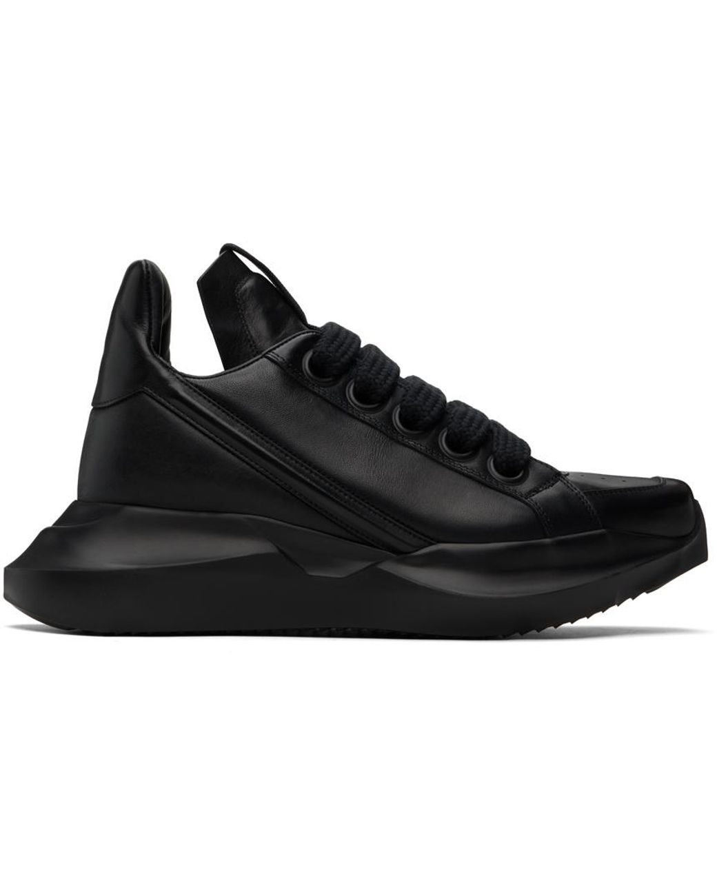Rick Owens ブラック Hollywood Geth Runner スニーカー メンズ Rick Owens: ブラック Hollywood Geth Runner スニーカー