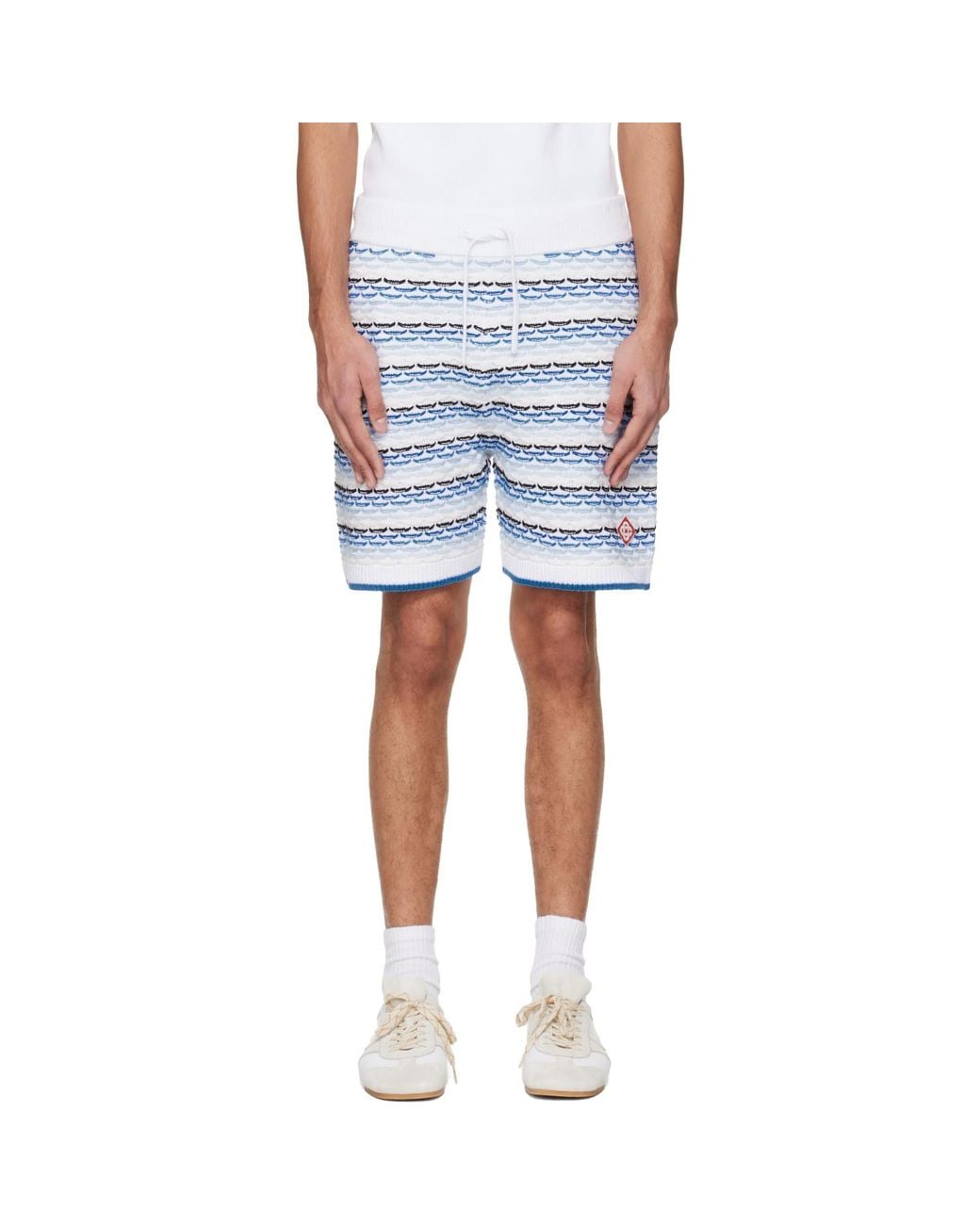 Casablanca Blue Tuck Stitch Shorts for men