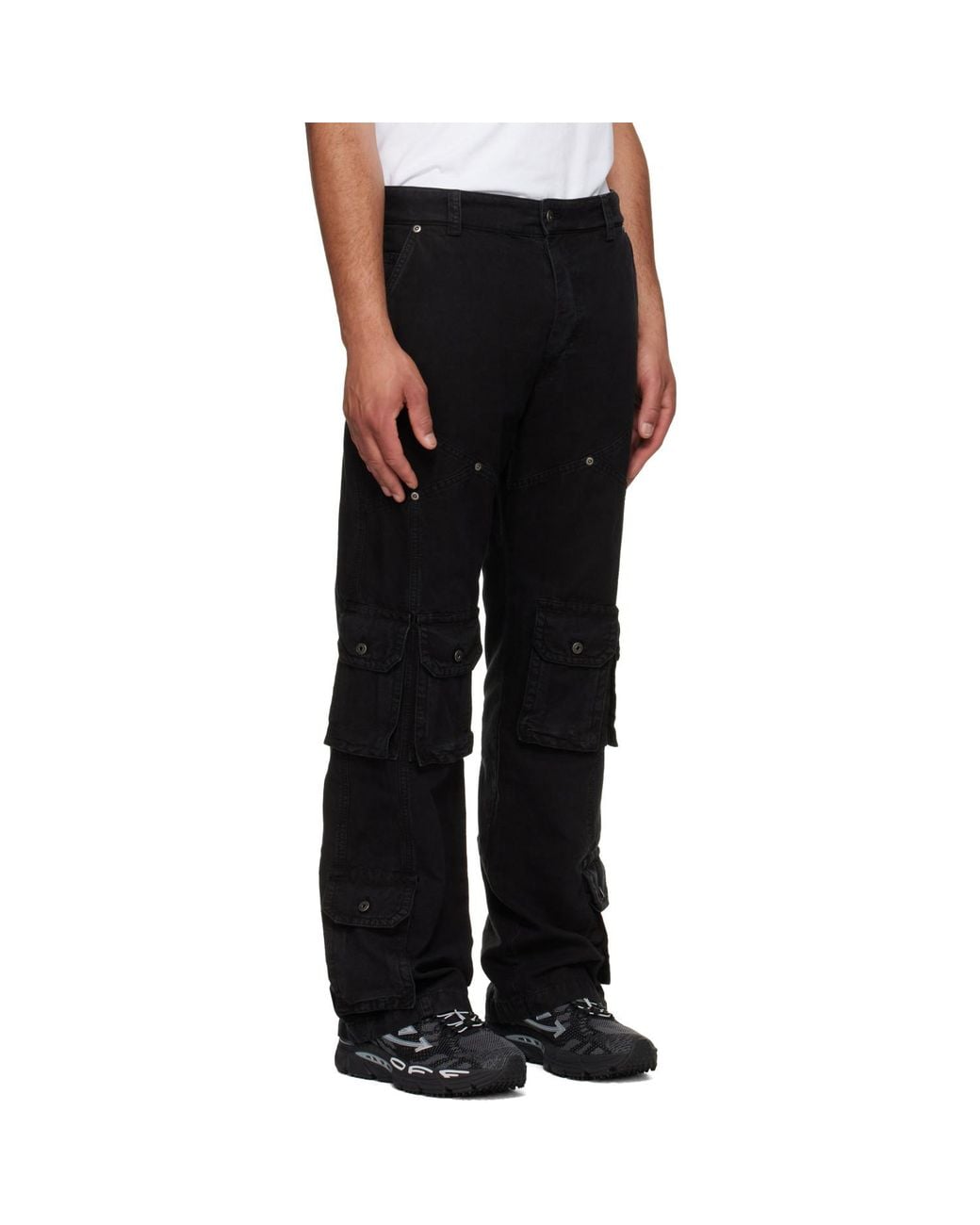 Off-White c/o Virgil Abloh Black Owr Gd Cot Multipkt Relax Cargo Pants for men