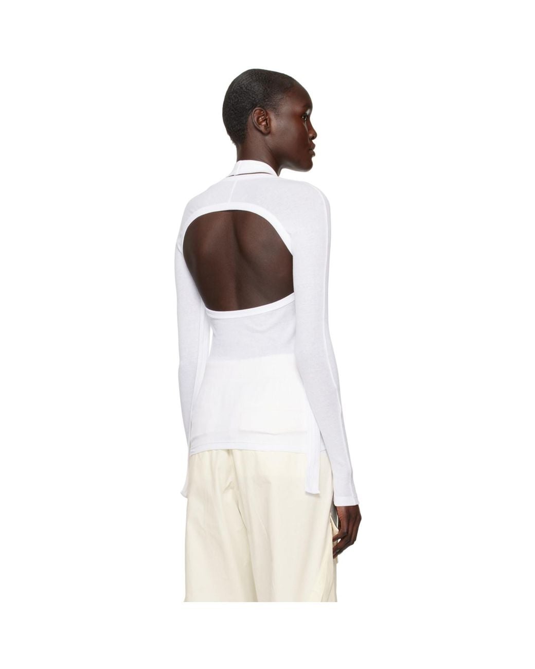 Dion Lee Black White Modular Long Sleeve T-shirt