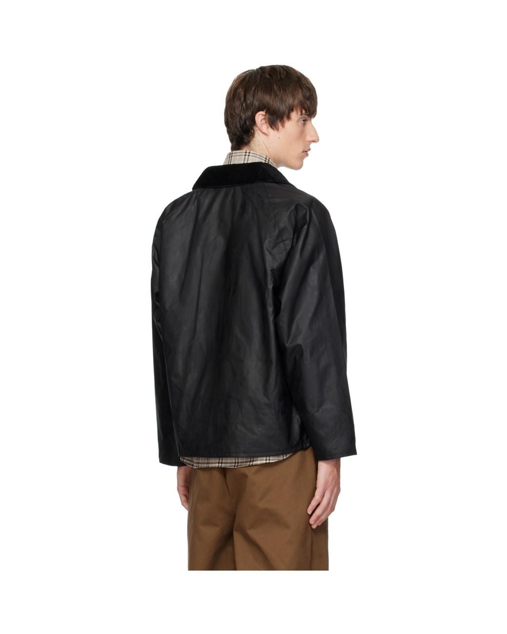 Barbour Black Os Transport Waxed Jacket for men