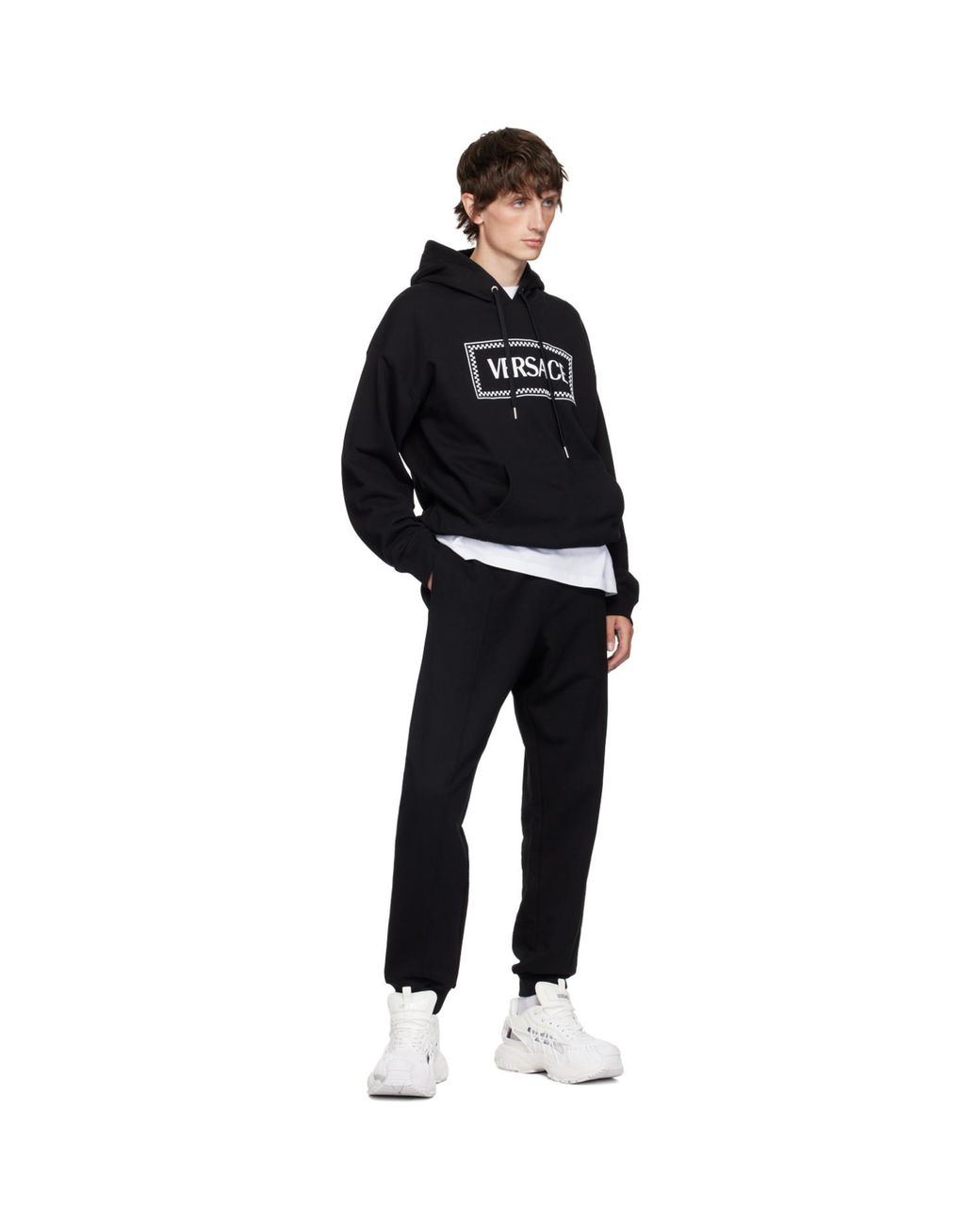 Versace Black Logo Sweatpants for men