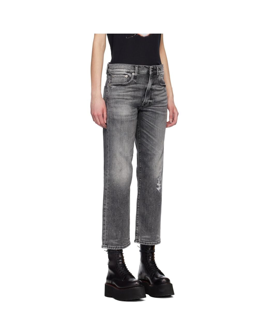 R13 Black Boyfriend Jeans