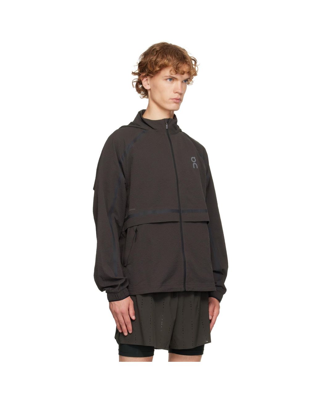 On Shoes Black Performance Volt Running Jacket for men