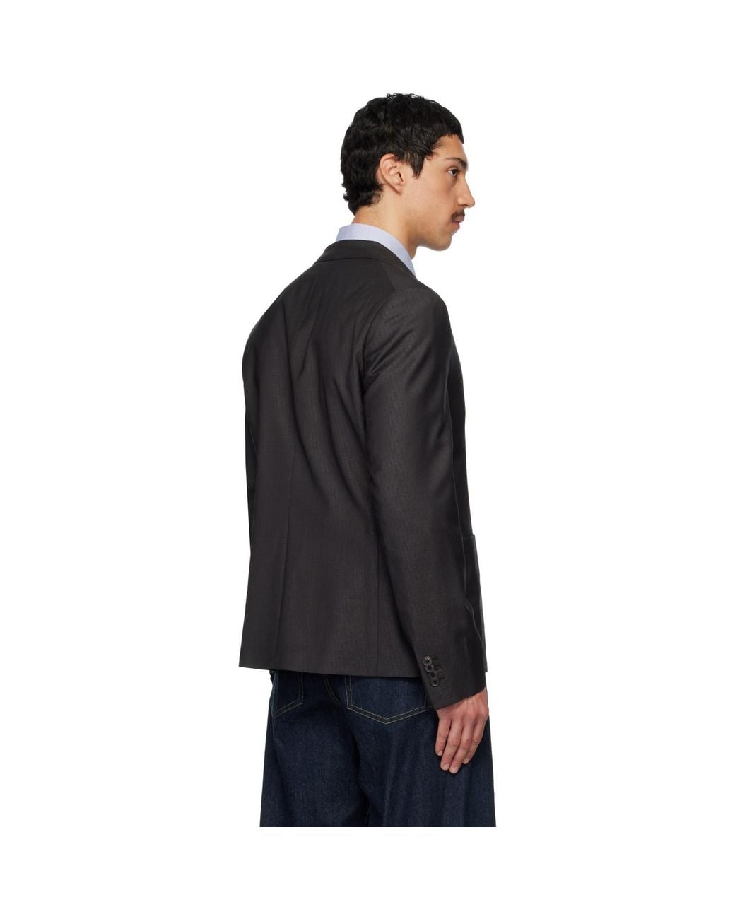 Paul Smith Black Two-Button Patch Pocket Blazer for men