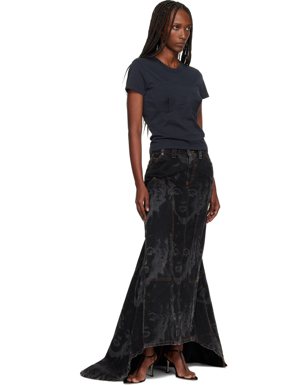 VAQUERA Bullet Bra T-Shirt in Black | Lyst