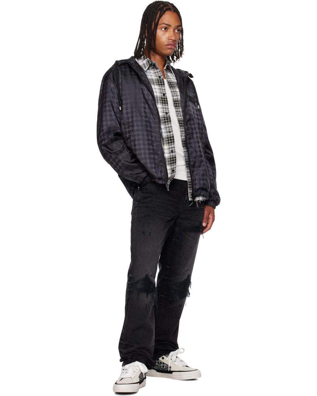 Amiri Ma Quad Windbreaker Jacket in Black for Men | Lyst
