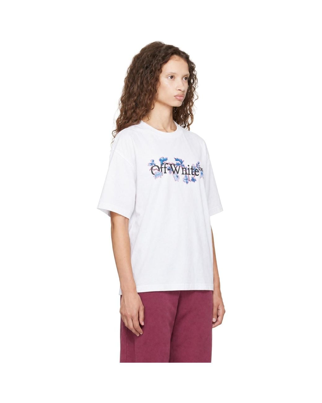 Off-White c/o Virgil Abloh White Bookish Flower Regular T-Shirt