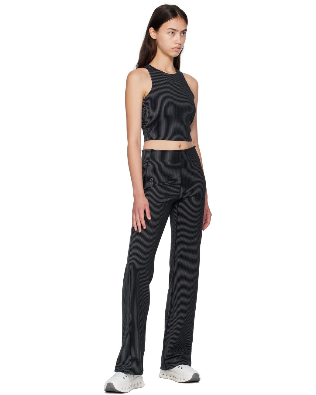 On Shoes Black All-Day Ribbed Crop Sport Top