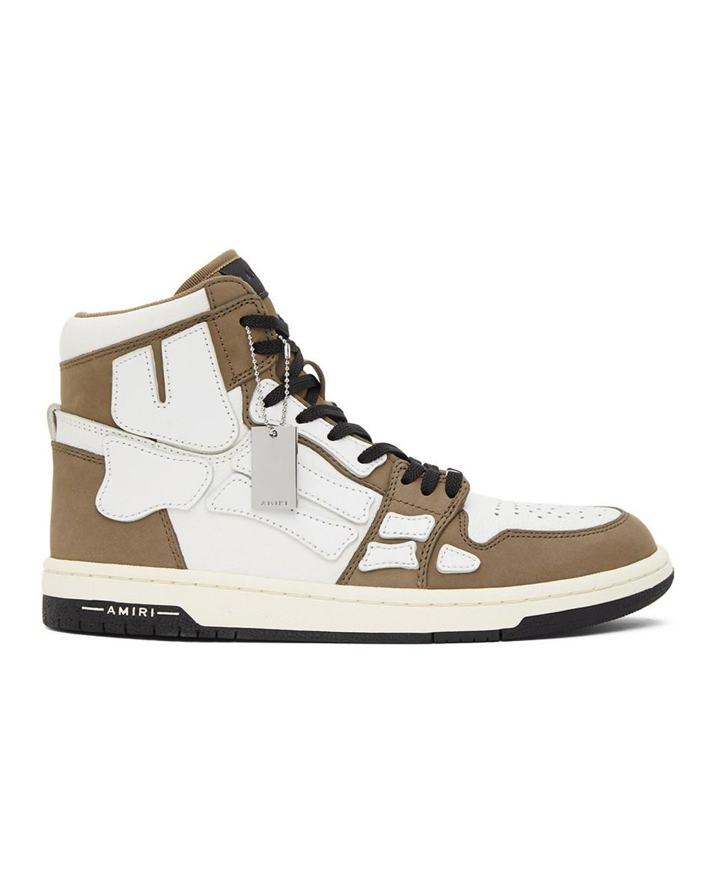 Amiri Brown And White Skeleton High top Sneakers for Men Lyst