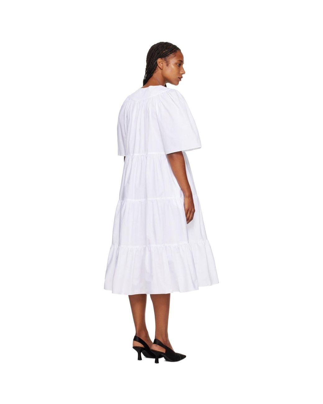 Rosetta Getty Black Ruffle Maxi Dress