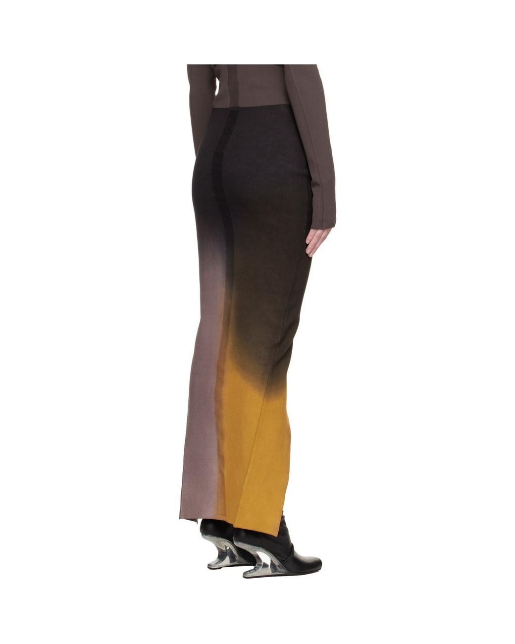 Rick Owens Black Tower Ankle Maxi Skirt