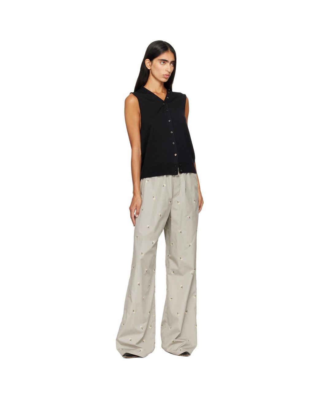 Rier Gray Crocus Edelweiss Popeline Trousers