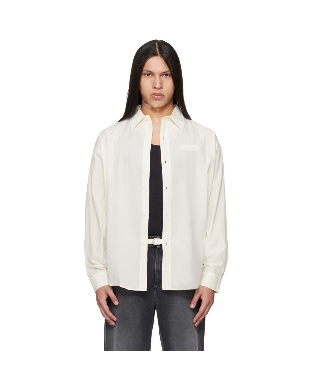 mfpen Black Off- Essay Shirt for men