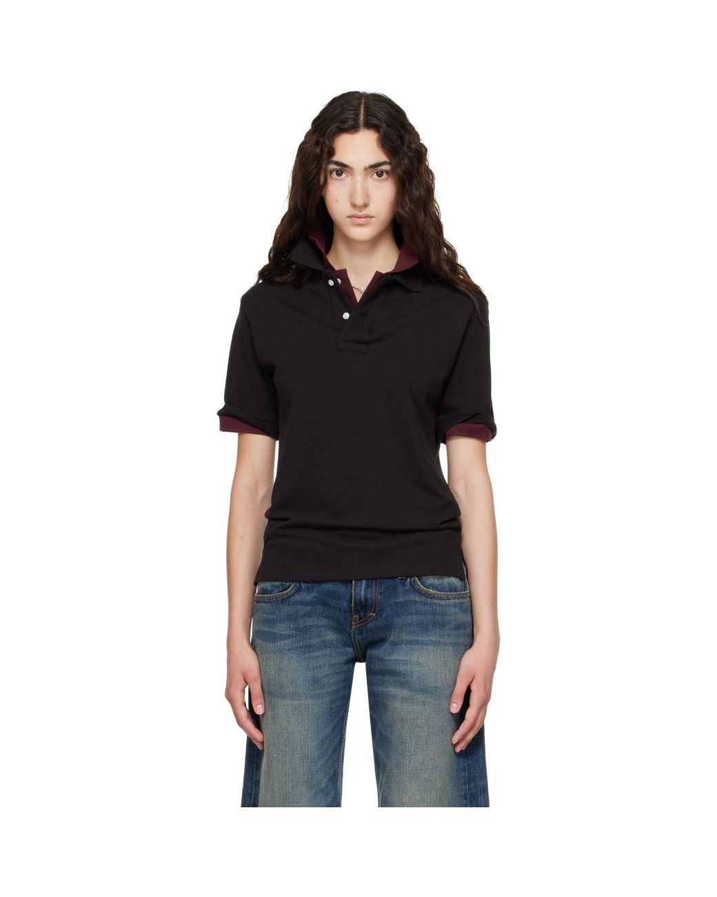 Raimundo Langlois Black Layered Polo