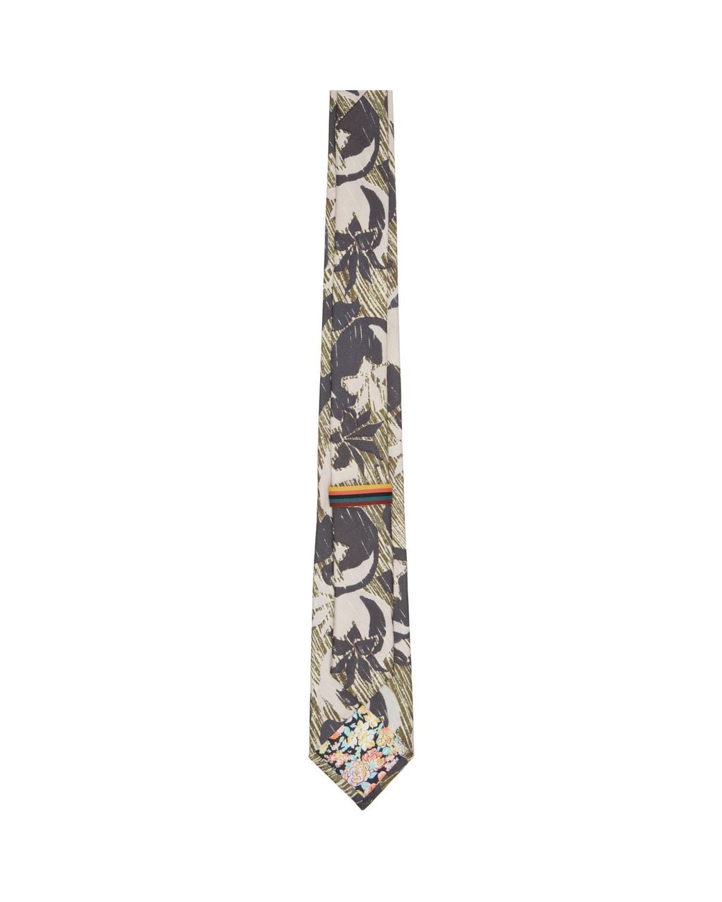 Paul Smith Metallic Khaki Vintage Fruit Tie for men