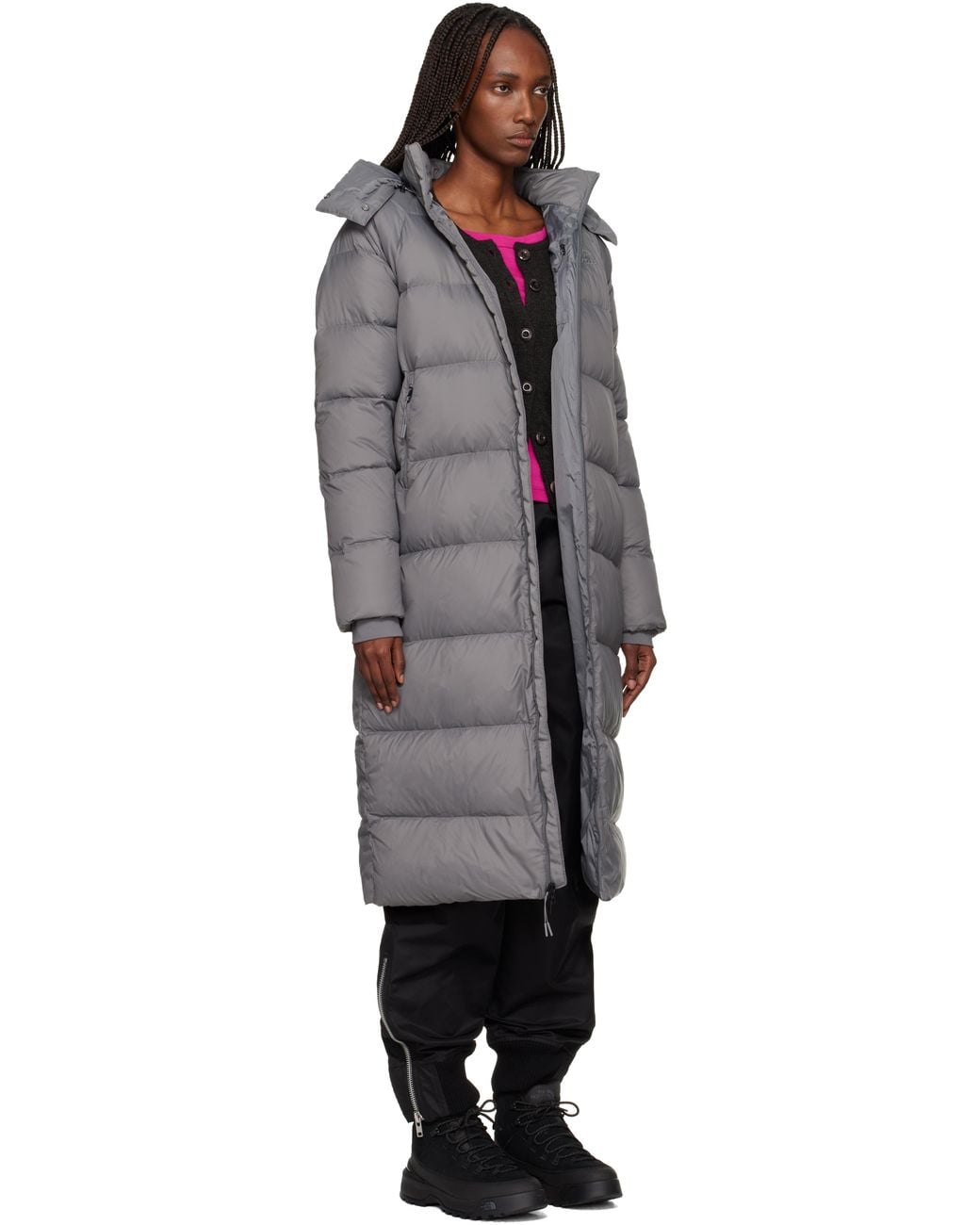 The North Face Black City Long Hooded Down Jacket