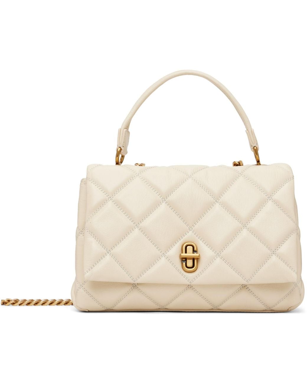 Marc Jacobs Natural Off- 'The Quilted Slim Dual Convertible' Shoulder Bag
