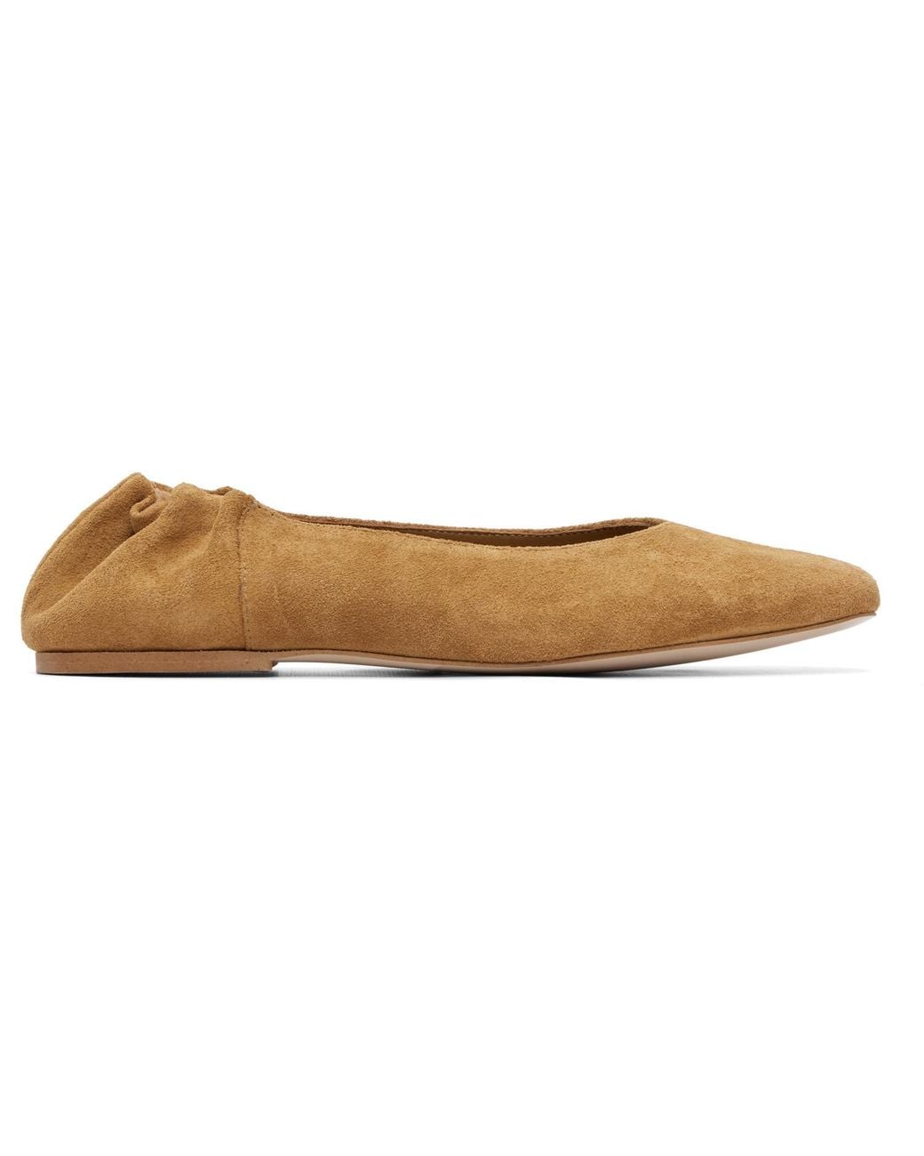 A.P.C. Natural Suede Ballerina Flats