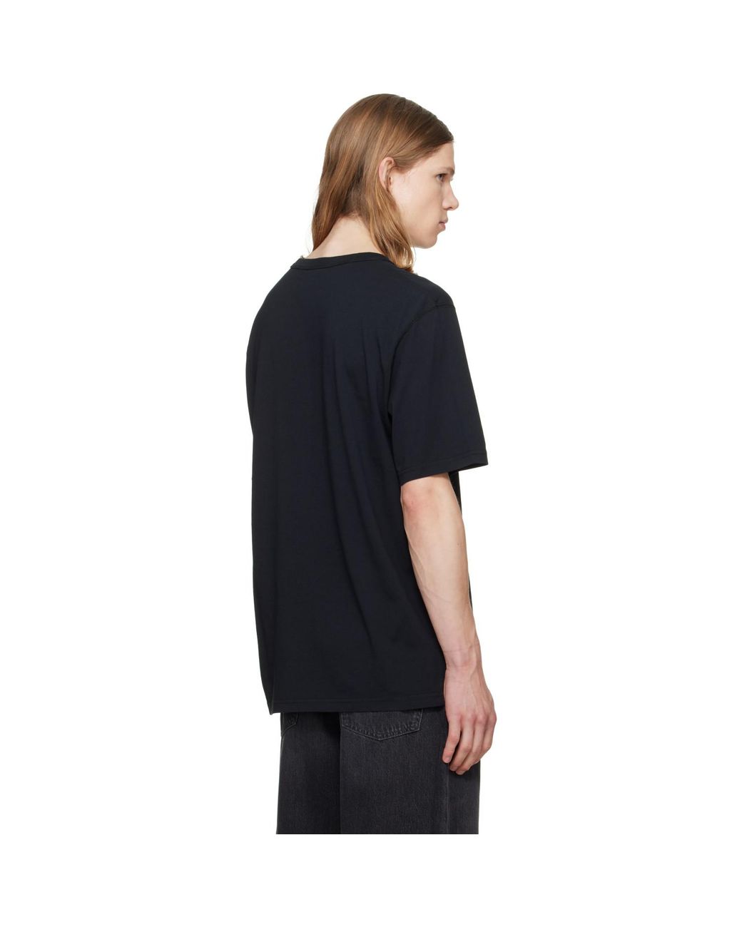 Maison Kitsuné Black 'Café Kitsuné' Relax T-Shirt for men