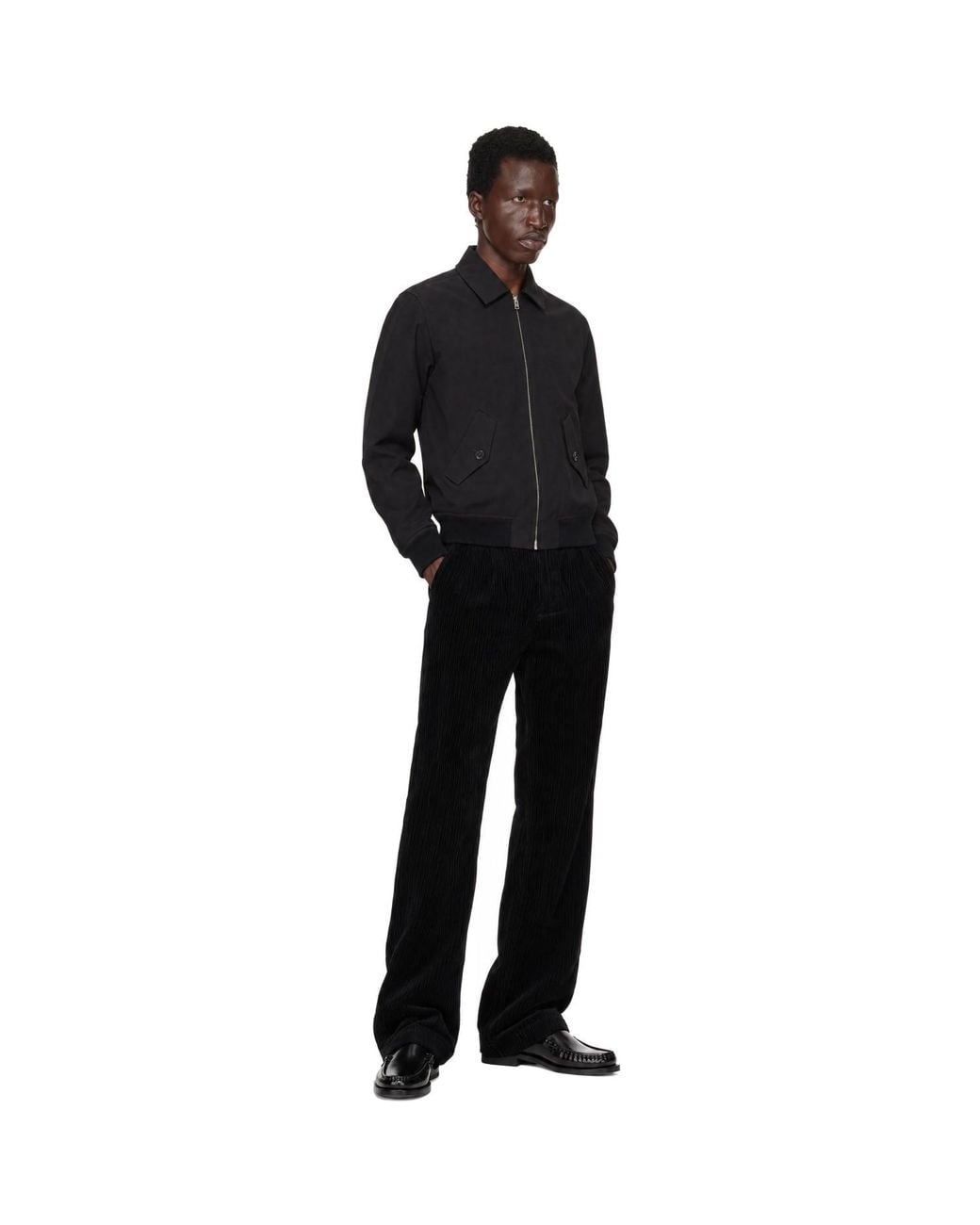 A.P.C. Black Gaspard Cotton-Wool Blend Jacket for men