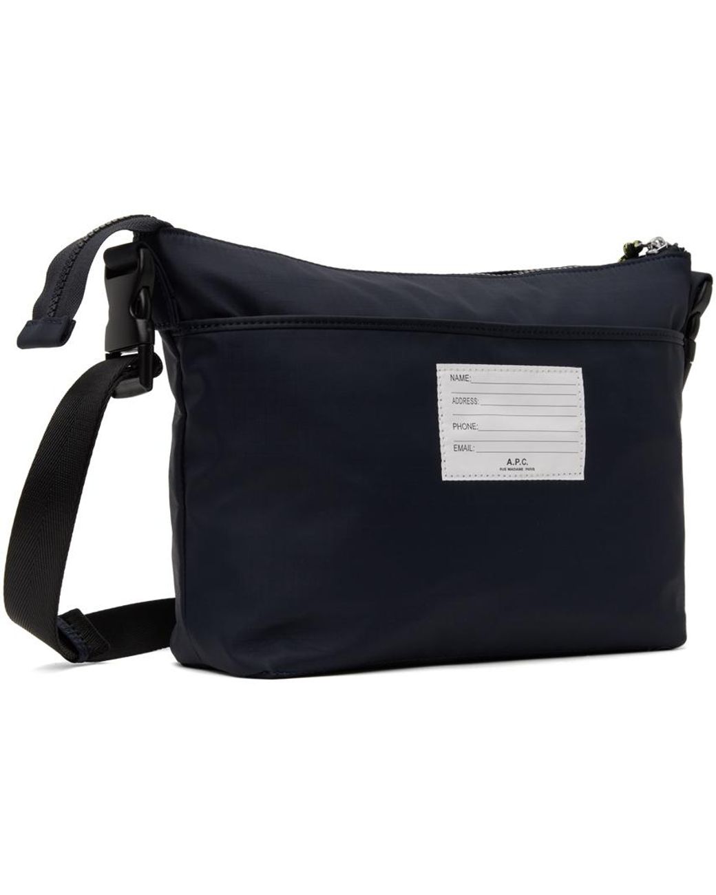 【関税込み】A.P.C. ネイビー Trek サッチェルバッグ メンズ A.P.C. ネイビー Trek サッチェルバッグ ブラック | Lyst