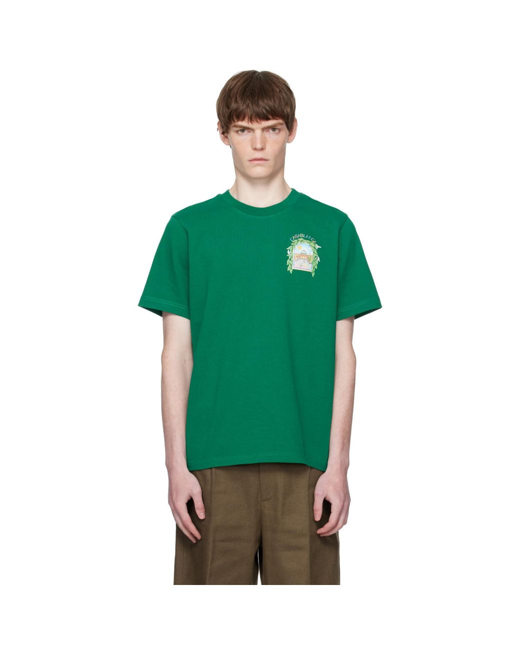 Casablanca Green L'Arche De Tennis Short-Sleeve T-Shirt for men