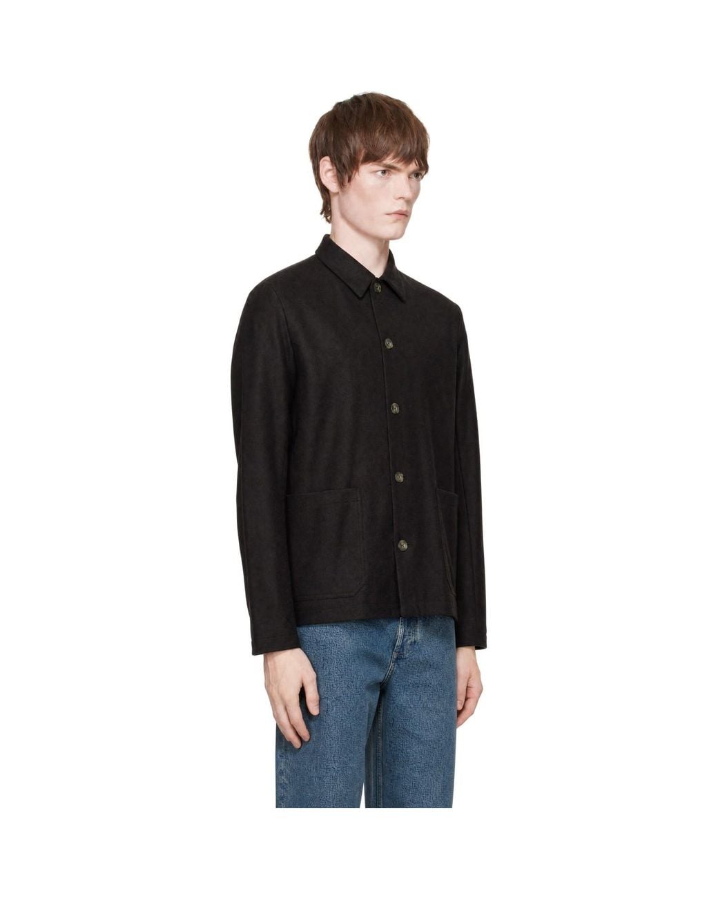 A.P.C. Black Brest Wool Jacket for men