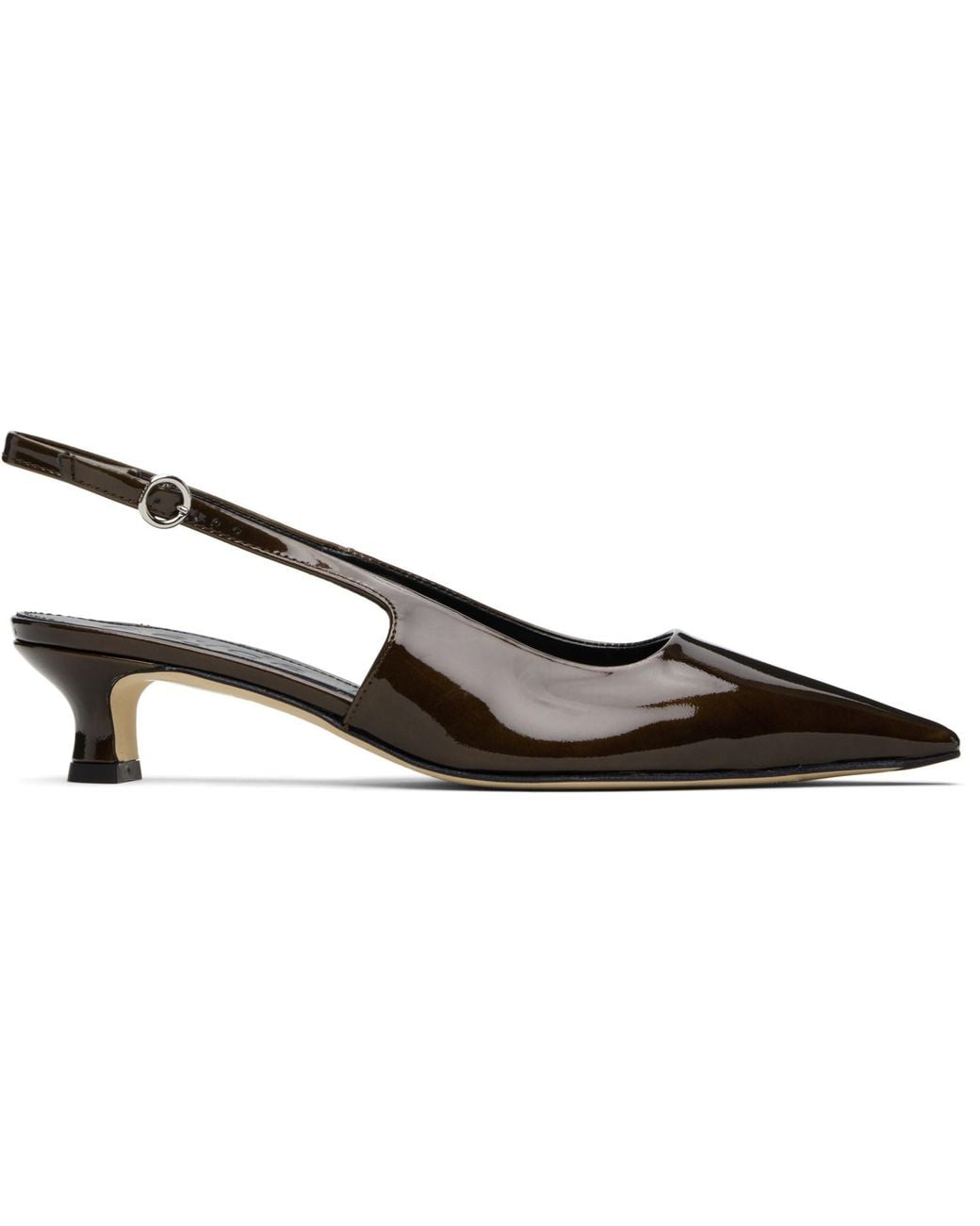 Aeyde Black Catrina Patent Leather Heels